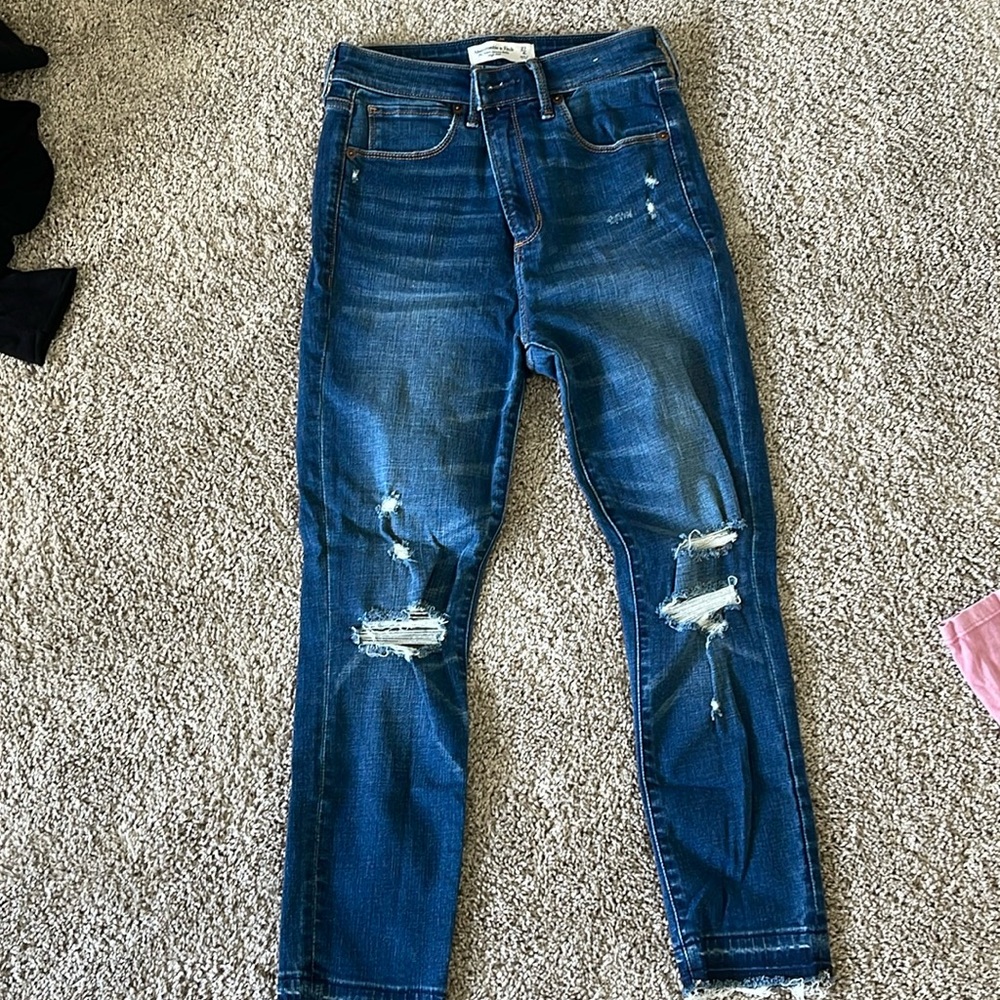 Abercrombie ripped jeans
